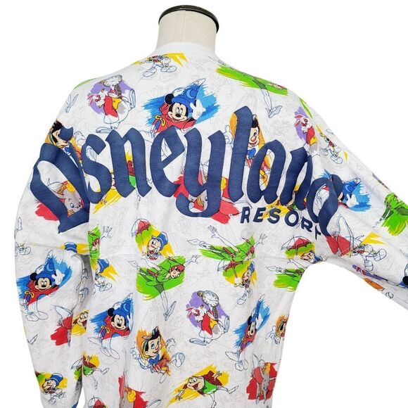 Disney Spirit Jersey Ink And Paint XS Multicolor Long Sleeve Oversized‎ Shirt - Picture 7 of 13
